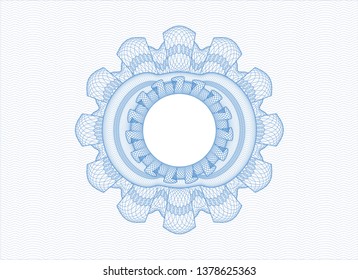 Light blue abstract linear rosette
