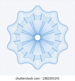 Light blue abstract linear rosette. Vector Illustration. Detailed.