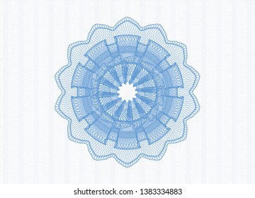 Light blue abstract linear rosette. Vector Illustration. Detailed.