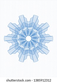 Light blue abstract linear rosette. Vector Illustration. Detailed.
