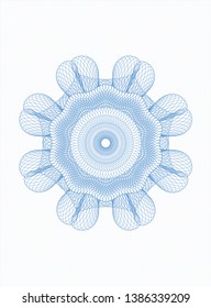 Light blue abstract linear rosette. Vector Illustration. Detailed.