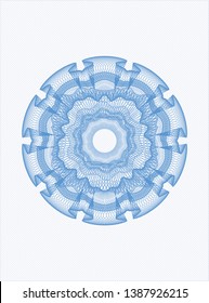 Light blue abstract linear rosette. Vector Illustration. Detailed.