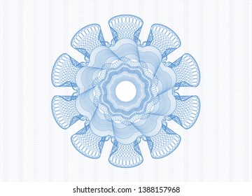Light blue abstract linear rosette. Vector Illustration. Detailed.