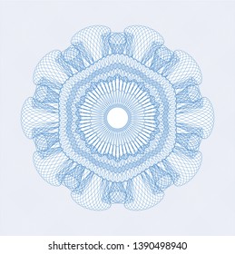Light blue abstract linear rosette. Vector Illustration. Detailed.