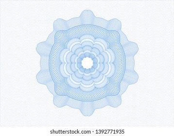 Light blue abstract linear rosette. Vector Illustration. Detailed.