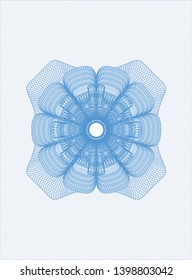 Light blue abstract linear rosette. Vector Illustration. Detailed.