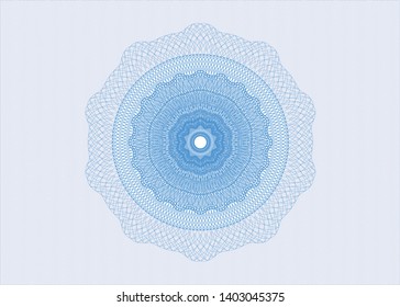 Light blue abstract linear rosette. Vector Illustration. Detailed.