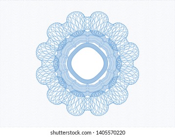 Light blue abstract linear rosette. Vector Illustration. Detailed.