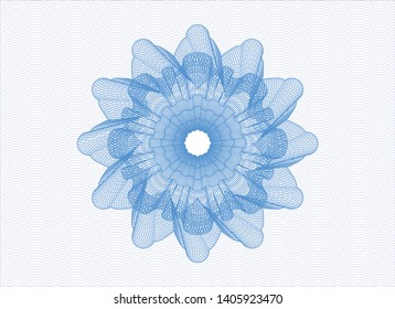 Light blue abstract linear rosette. Vector Illustration. Detailed.