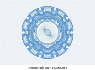 Light blue abstract linear rosette. Vector Illustration. Detailed.