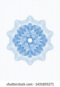 Light blue abstract linear rosette. Vector Illustration. Detailed.