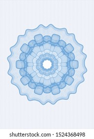 Light blue abstract linear rosette. Vector Illustration. Detailed.