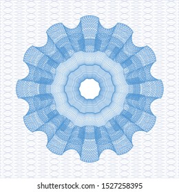 Light blue abstract linear rosette. Vector Illustration. Detailed.