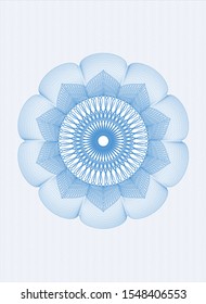 Light blue abstract linear rosette. Vector Illustration. Detailed.