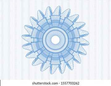 Light blue abstract linear rosette. Vector Illustration. Detailed.