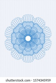 Light blue abstract linear rosette. Vector Illustration. Detailed.