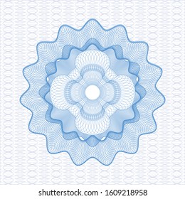 Light blue abstract linear rosette. Vector Illustration. Detailed.