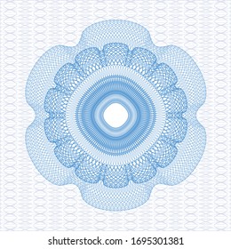 Light blue abstract linear rosette. Vector Illustration. Detailed.