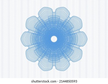 Light blue abstract linear rosette. Vector Illustration. Detailed. 