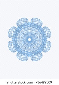 Light blue abstract linear rosette