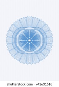 Light blue abstract linear rosette