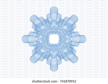 Light blue abstract linear rosette