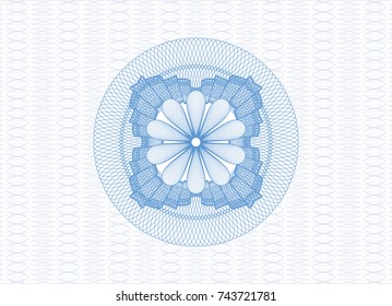 Light blue abstract linear rosette