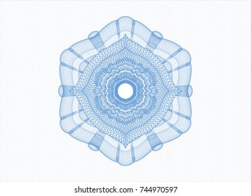 Light blue abstract linear rosette