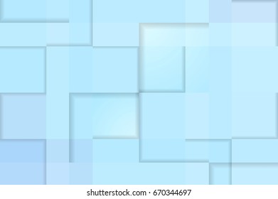 Fondo geométrico mínimo abstracto azul claro. Ilustración del diseño del vector tecnológico