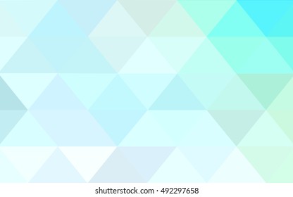 Light blue abstract mosaic background. Modern geometrical abstract illustration with gradient. Triangular pattern for your business design.