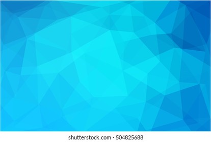 Light blue abstract mosaic background. Shining illustration, which consist of triangles. Triangular pattern for your business design.