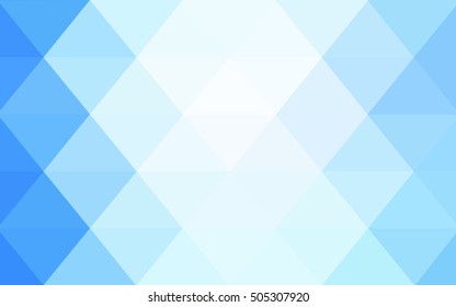 Light blue abstract mosaic background. Brand-new colored illustration in blurry style with gradient. Triangular pattern for your business design.