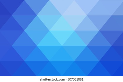 Light blue abstract mosaic background. Shining colored illustration in a brand-new style. Triangular pattern for your business design.