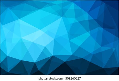 Light blue abstract mosaic background. Shining illustration, which consist of triangles. Triangular pattern for your business design.