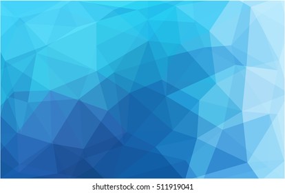 Light blue abstract mosaic background. A vague abstract illustration with gradient. Triangular pattern for your business design.