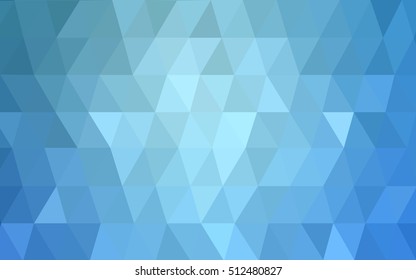 Light blue abstract mosaic background. Shining colored illustration in a brand-new style. Triangular pattern for your business design.