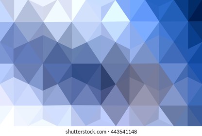 Light blue abstract mosaic pattern. Creative illustration in halftone style with gradient. Triangular pattern for your business design.