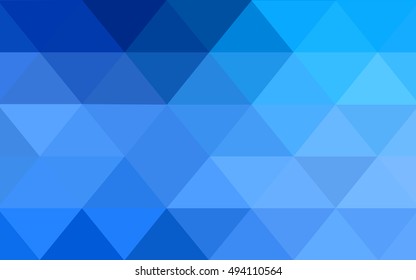 Light blue abstract mosaic pattern. Colorful abstract illustration with gradient. The elegant pattern can be used as part of a brand book.