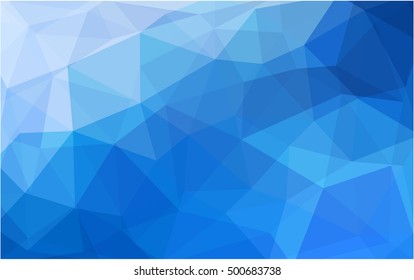 Light blue abstract mosaic pattern. Creative geometric illustration in Origami style with gradient. The polygonal design can be used for your web site.