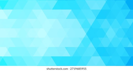 Hellblaue abstrakte Mosaikschablone. Kreative geometrische Illustration im Origami-Stil mit Farbverlauf. Das elegante Muster kann als Teil eines Markenbuchs verwendet werden.