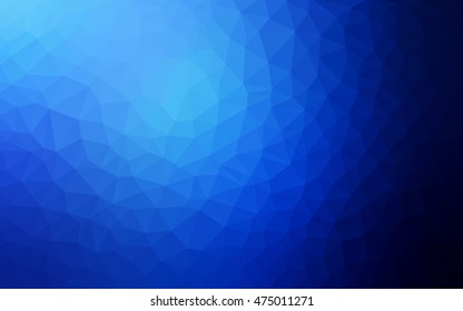 Light blue abstract mosaic template. Creative geometric illustration in Origami style with gradient. The elegant pattern can be used as part of a brand book.