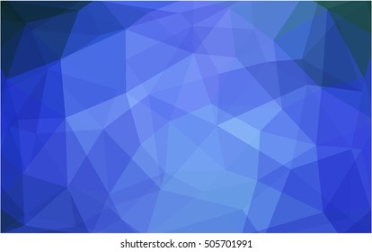 Light blue abstract mosaic template. Triangular geometric sample with gradient.  The best triangular design for your business.