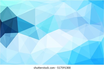 Light blue abstract mosaic template. Modern geometrical abstract illustration with gradient. A completely new template for your business design.