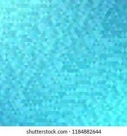 Light blue abstract mosaic triangle tile pattern background - modern polygon vector graphic design from regular triangles