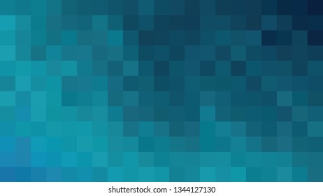 Light blue abstract pixel background. Vector abstract blue rectangular mosaic background. Geometric background in square style with gradient.