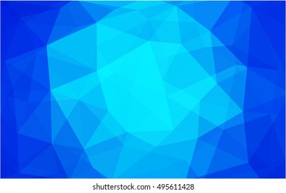 Light blue abstract polygonal background. A sample with polygonal shapes. Triangular pattern for your business design.