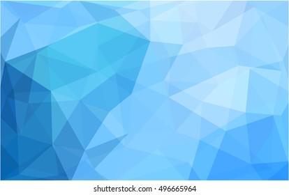 Light blue abstract polygonal background. Brand-new colored illustration in blurry style with gradient. A completely new template for your business design.
