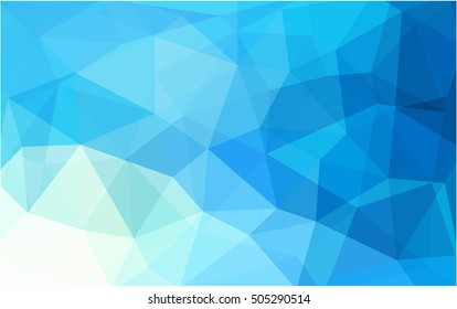 Light blue abstract polygonal background. Creative geometric illustration in Origami style with gradient. The elegant pattern can be used as part of a brand book.