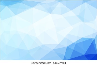 Light blue abstract polygonal background. A sample with polygonal shapes. A completely new template for your business design.