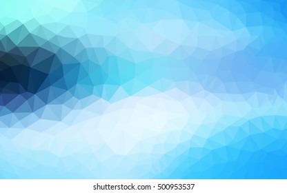Light blue abstract polygonal pattern. Geometric illustration in Origami style with gradient.  The textured pattern can be used for background.